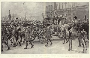 Parlamentonun Açılışı, Kral, Kraliçe Alexandra ile Buckingham Sarayı